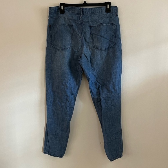 Madewell distressed linen/cotton jeans- Size 30 - Picture 5 of 10